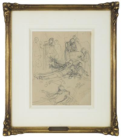 PEJZAŻ ZIMOWY Z TOPOLAMI, OK. 1920