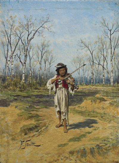 MŁODY SKRZYPEK, OK. 1880