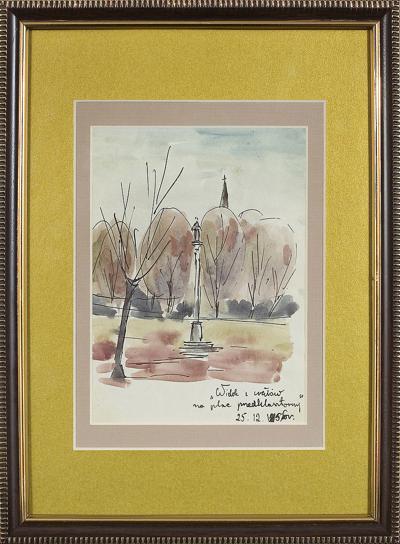 WIDOK Z WAłóW NA PLAC PRZEDKLASZTORNY, 1956