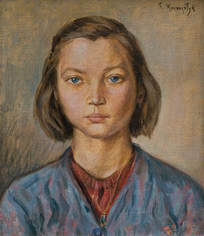 PORTRET DZIEWCZYNKI, LATA 30. XX W.