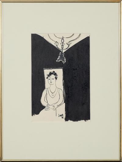 KOBIETA POD ŻYRANDOLEM, 1932