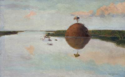 ZACHÓD SŁOŃCA NA BŁOTACH, 1900