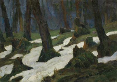 PRZEDWIOŚNIE W LESIE, PRZED 1939