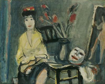 JAPOŃSKA MODELKA I MASKA, 1943