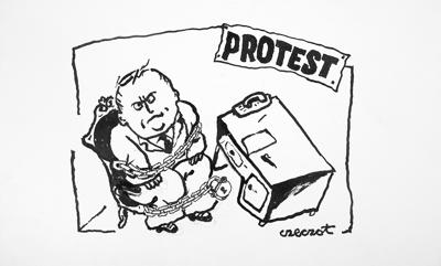 PROTEST (RYSUNEK SATYRYCZNY)