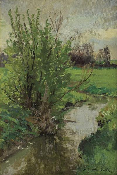 PEJZAŻ ZE STRUMIENIEM, 1900-1915