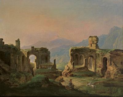 PEJZAŻ Z RUINAMI, 1853