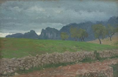 PEJZAŻ Z OKOLIC ROCCA DI MEZZO, 1913