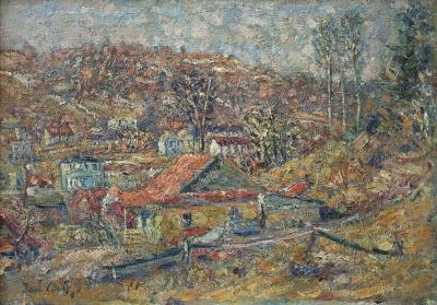 KRAJOBRAZ WIOSENNY Z KRZEMIEŃCA, 1943