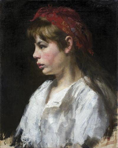 DZIEWCZYNKA W CZERWONEJ CHUSTCE, 1886