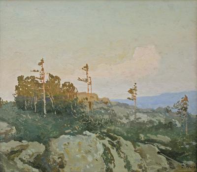SOSNY O ZACHODZIE SŁOŃCA,1900 - 1910