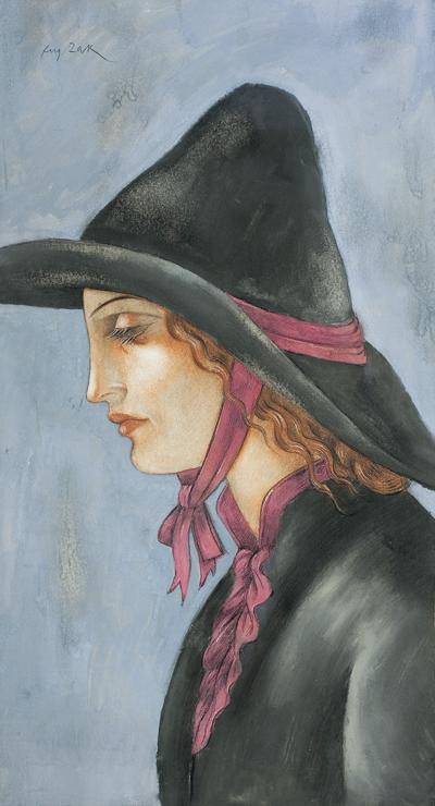 PORTRET MŁODEJ KOBIETY W KAPELUSZU, 1913-1914