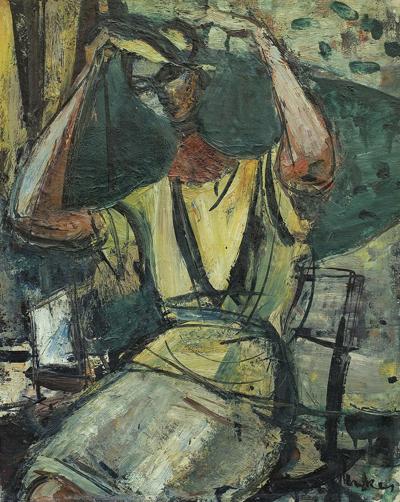 DZIEWCZYNA PRZY TOALETCE, OK. 1960