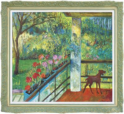 BALKON Z PELARGONIAMI, 1995