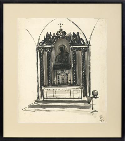 SZKIC OŁTARZA, 1918