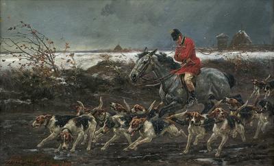 POLOWANIE W ŚNIEŻNEJ ZAMIECI, 1888