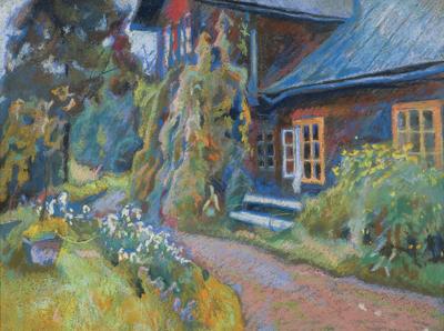 DWOREK WŚRÓD ZIELENI, OK. 1915