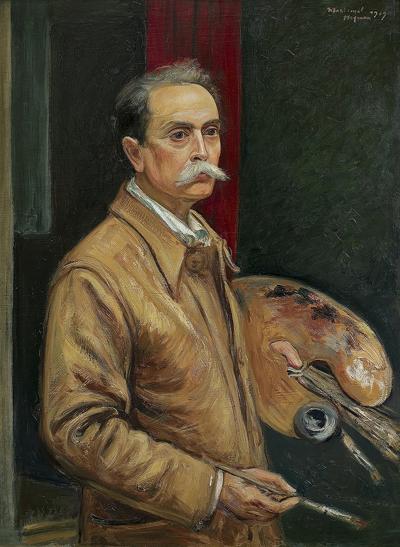 AUTOPORTRET Z PALETĄ, 1939