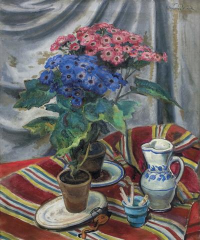 MARTWA NATURA Z KWIATAMI, PO 1920