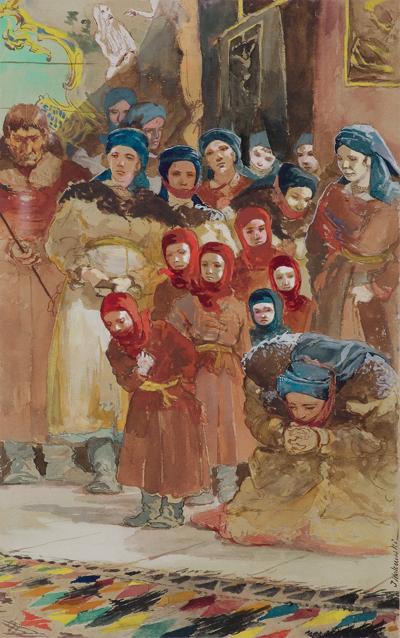W KOŚCIELE, OK. 1884
