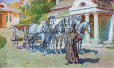 CZWÓRKA PRZED DWOREM, 1913