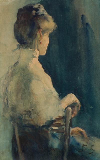 PANI Z CZERWONYM KOLCZYKIEM, PRZED 1900