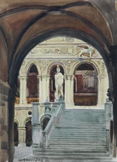PAŁAC DOŻÓW W WENECJI. SCHODY GIGANTÓW, 1909