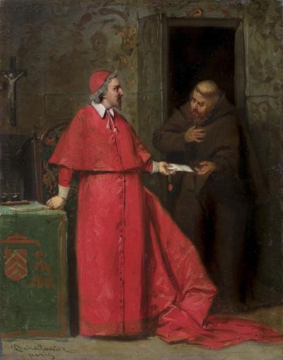 KARDYNAŁ RICHELIEU W ROZMOWIE Z ZAKONNIKIEM