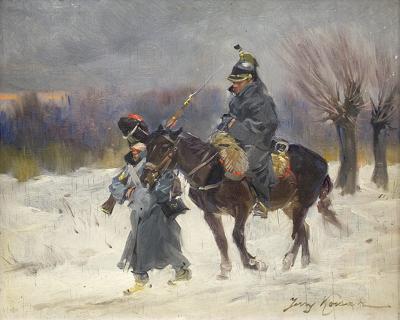 ŻOłNIERZE NAPOLEOńSCY W DRODZE SPOD MOSKWY