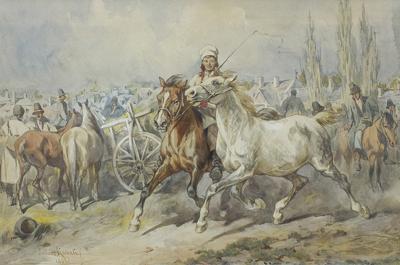 JARMARK NA KONIE W KRAKOWSKIEM, 1882