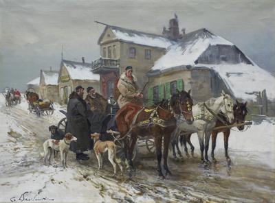 SPOTKANIE PRZED KARCZMĄ, OK. 1920