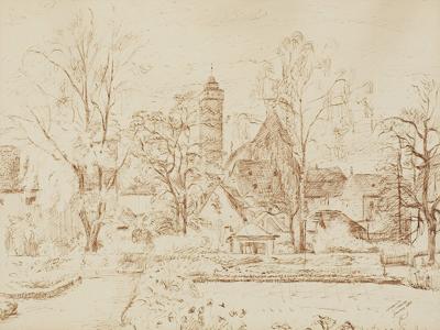 WIDOK BAMBERGU Z WIEżą KOśCIOłA FARNEGO, 1945