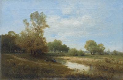 PEJZAŻ Z RZEKĄ, 1874