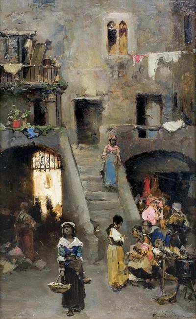 ULICZKA W RZYMIE, OK. 1880