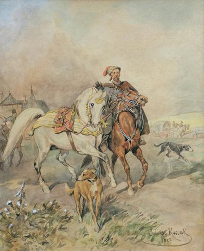 LUZAK W POCHODZIE WOJSKA, 1887