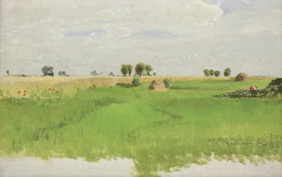 PEJZAŻ Z MAKAMI W ZBOŻU, 10 VI 1890