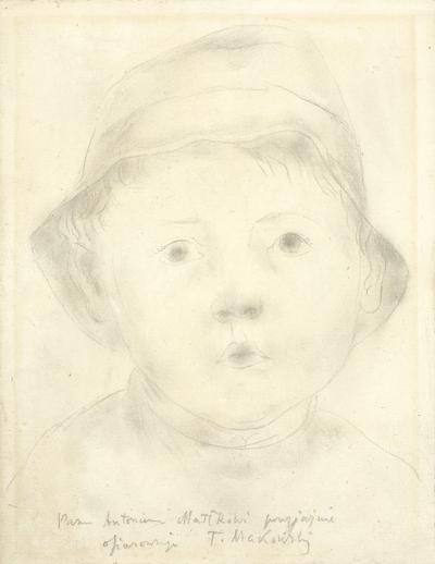 GŁOWA CHŁOPCZYKA W KAPELUSZU, 1922