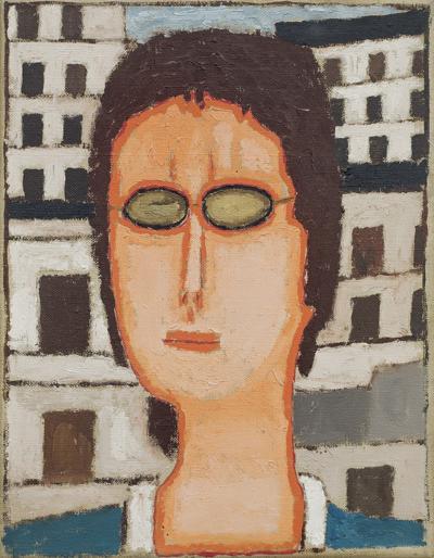 PORTRET KOBIETY W OKULARACH, 1973