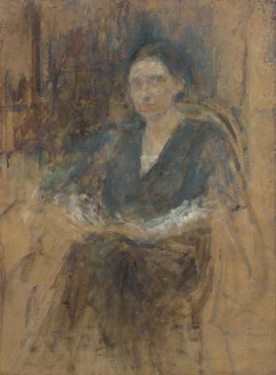 PORTRET PANI W CIEMNEJ SUKNI