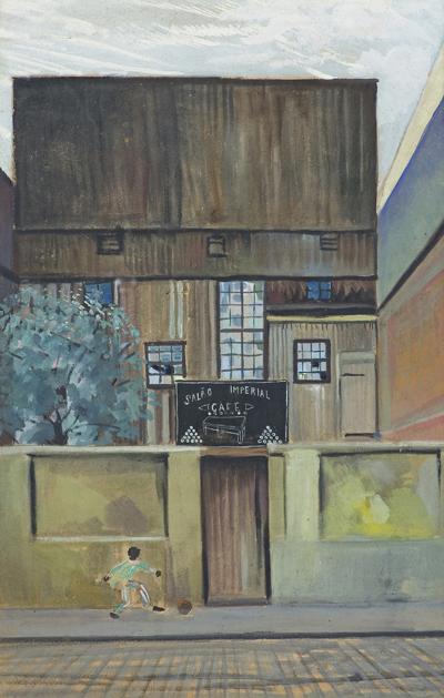 KURYTYBA. CHŁOPIEC GRAJĄCY W PIŁKĘ..., 1942