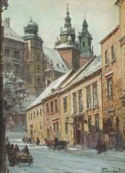 WIDOK NA WAWEL Z ULICY KANONICZEJ
