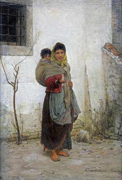 CYGANKA Z DZIECKIEM, OK. 1889