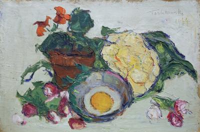 MARTWA NATURA Z SADZONYM JAJKIEM, 1944