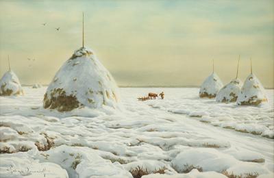ŚNIEG. STOGI POD ŚNIEGIEM, PO 1894