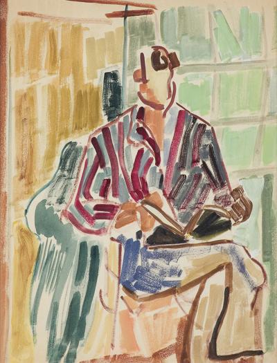 CZYTAJĄCY (KORNEL FILIPOWICZ?), 1942