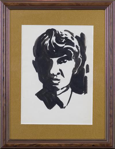 PORTRET CHŁOPCA (KARTKA ZE SZKICOWNIKA), 1956
