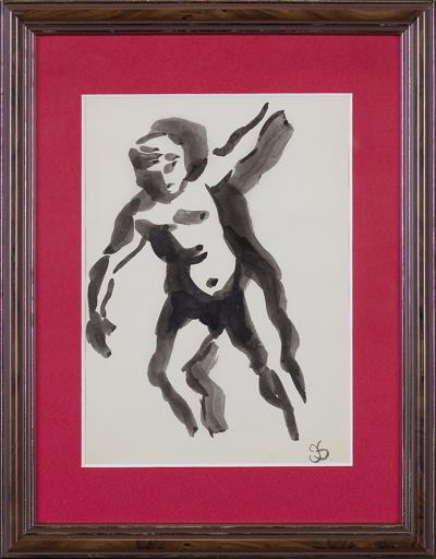 AKT W WYKROKU (KARTKA ZE SZKICOWNIKA), 1956
