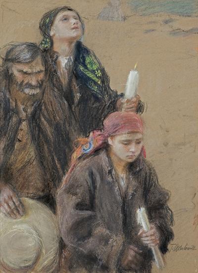 POWRÓT Z CERKWI, OK. 1910