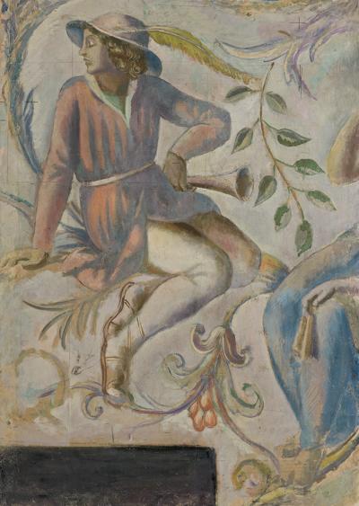MŁODZIENIEC WŁOSKI. PROJEKT POLICHROMII,OK.1930