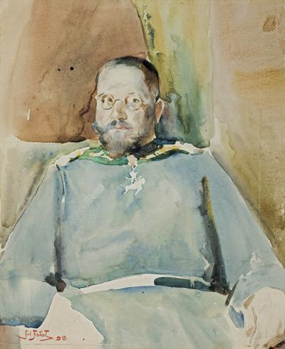 PORTRET ŁOWCZEGO DWORU CESARZA WILHELMA II,1899